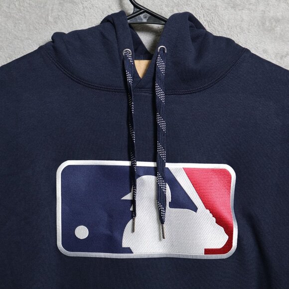 Bulletin MLB Hoodie Mens 2XL Navy Blue Major League Baseball Pullover Sweatshirt - Picture 2 of 10